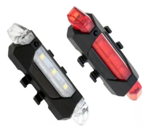 Kit X 2 Luces Reglamentario Ciclista Usb Recargable