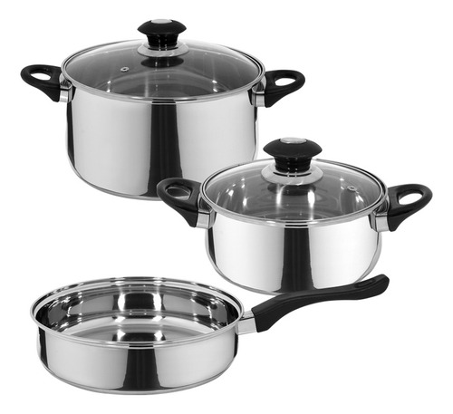 Fantuzzi Corazza Batería De Cocina 5 Piezas Acero Inoxidable