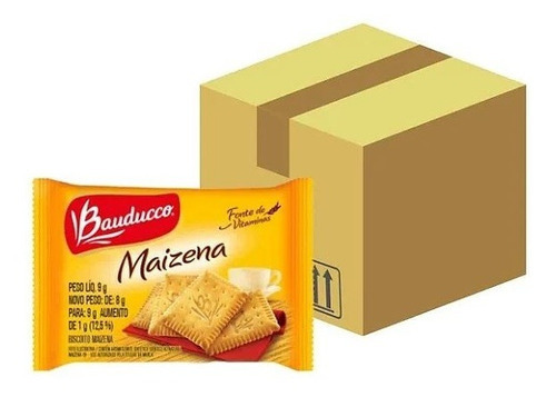 Biscoito Maizena Maisena Bauducco Em Sachê Bolacha 9g-100un