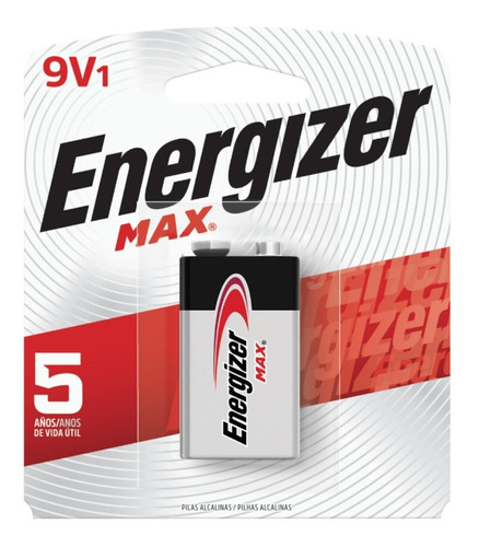 Imagen 1 de 1 de Pila Bateria 9V Energizer MAX Alcalina - Blister 1 Unidad