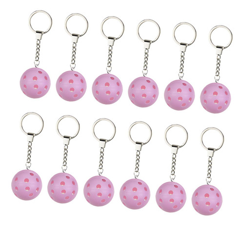 12x Llaveros Soporte Bolsa Colgante Bola Llaveros Para Rosa