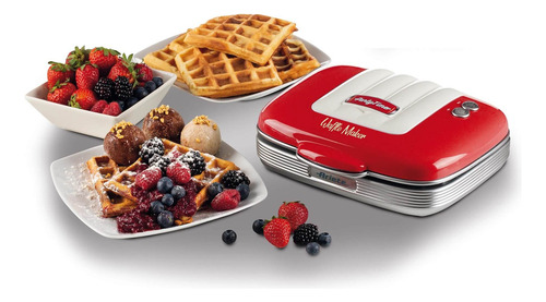Maquina Waffle Eletrica Ariete By Delonghi Antiaderente Party Time Retro 700w 127v 110v
