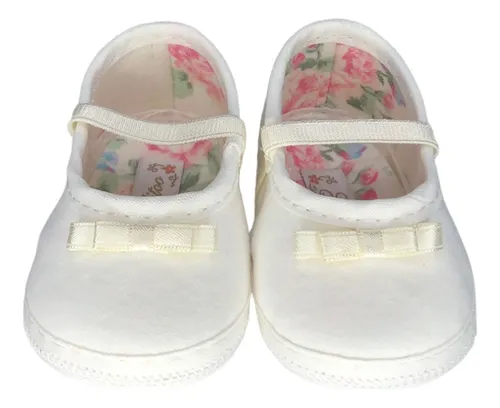 Zapatitos Bebe Beba Gorditoo Elegante Con Lazo Y Vincha Liso