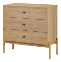 Comprar Cômoda Para Quarto 3 Gavetas Madeira Aruna - Areia