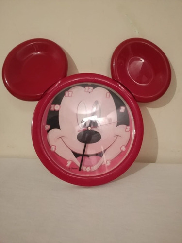 Reloj De Pared, Mickey Mouse. Rojo (Usado)