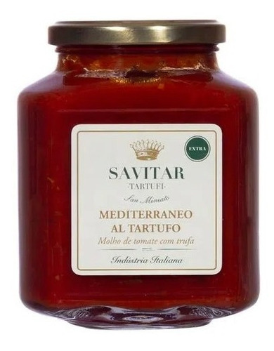 Molho De Tomate Trufa Mediterrâneo Al Tartufo Savitar 300g