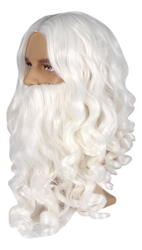 Papá Noel Con Peluca Del Día De Navidad Peluca De Barba De P