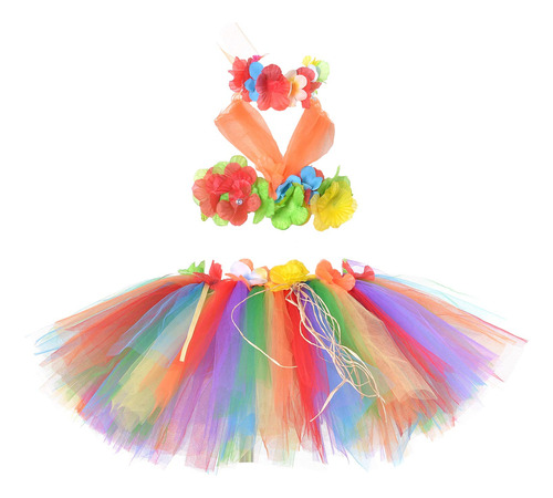 Tutu Dreams 3pcs Hawaiano Hula Luau Tutu Set (2 Tamaos: Ni