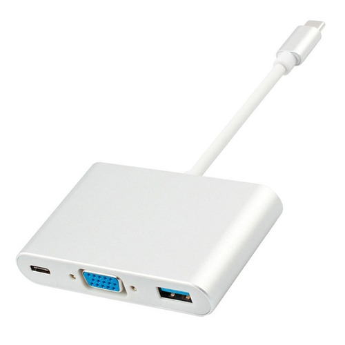 Adaptador Usb C A Vga Para Macbook Hub Usb 3.0 Carga Y Datos