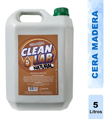 Cera Liquida Para Pisos De Madera Color Natural X 5 Lts.