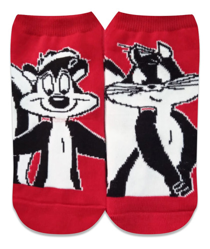 Medias Soquetes Pepe Le Pew Gata Penelope