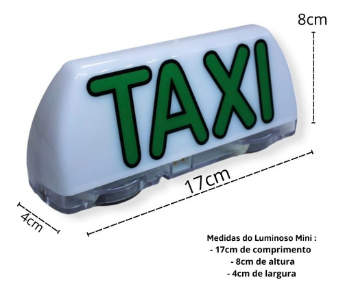 Luminoso Letreiro Para Táxi Fip Mini 