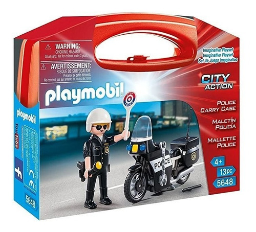 Estuche De Transporte Pequeño De Policía De Playmobil.