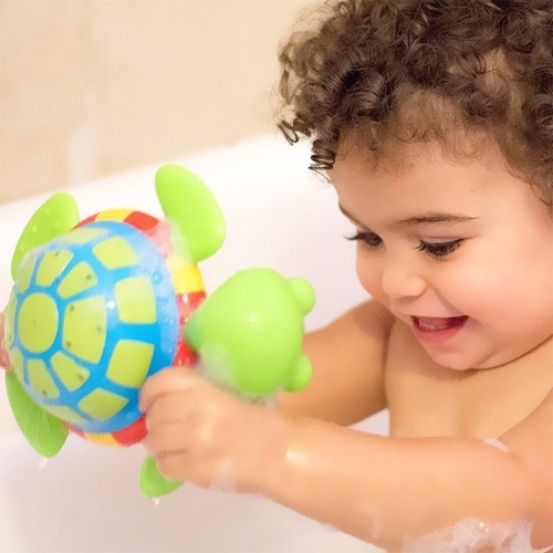 Imagen 3 de 8 de Juego De Agua Para La Bañera Bebe Nuby Tortuga Para El Baño
