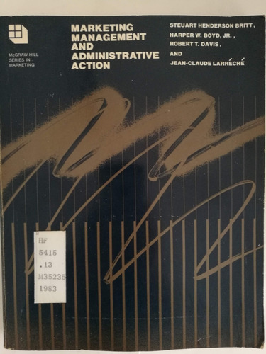 Libro - Marketing Management And Administrative Action