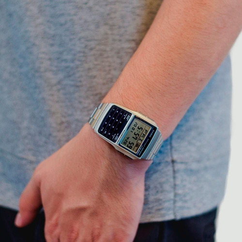 Relógio Casio Masculino Data Bank Calculadora Dbc-611-1df