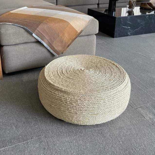 Puff Tatami Otomano De Meditación Fibras De Yute Henequén