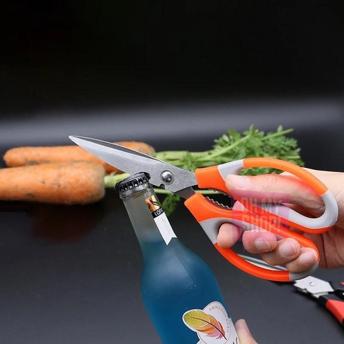 Imagen 4 de 10 de Tijera De Cocina Cortar Pollo Abridor Nuez Verdura Alimentos