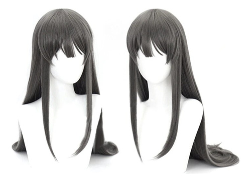 Disfraz De Pelo Sintético Wig Sakurajima Mai Para Cosplay