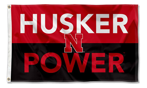 Bandera Grande Para Exteriores De Nebraska Cornhuskers Huske