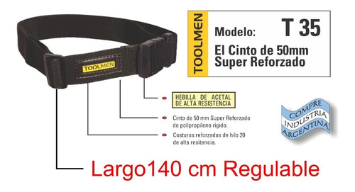Imagen 3 de 7 de Cinturón Portaherramientas Cementista Toolmen T33 Más T35