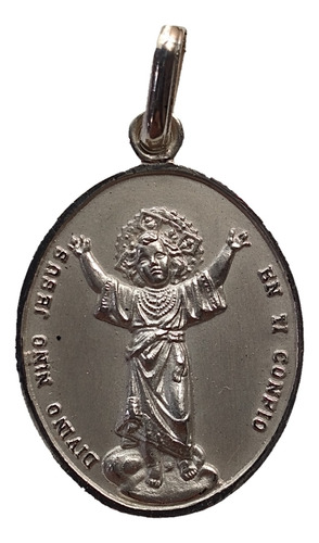 Medalla Plata 925 Santo Niño Jesús #337 Bautizo Comunión