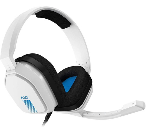 Audífono gamer Astro A10 blanco y azul