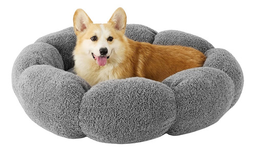 Cama Grande Calmante Para Perros Antideslizantes De Flores