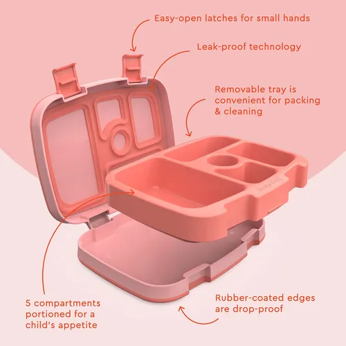 Bentgo® Lonchera De 5 Compartimentos Estilo Bento, Ideal Par