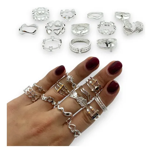 Anillos de acero blanco por mayor hotsell