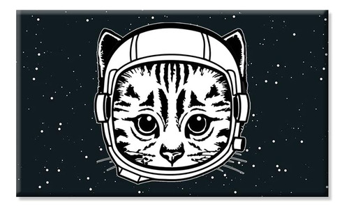 Iman Para Nevera Con Diseño De Gato Espacial  3.0 X 2.0 I