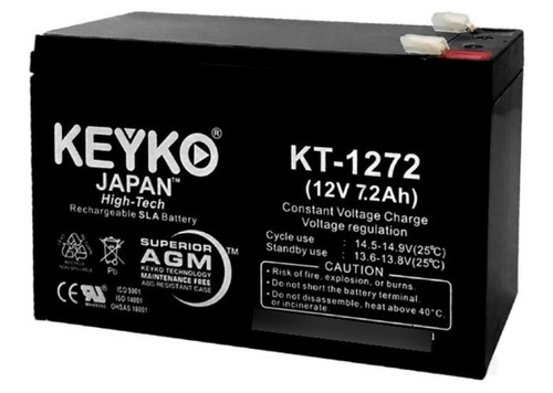 Bateria Keyko 12v 7.2ah Cerco Eléctrico Ups Lampara Alarma