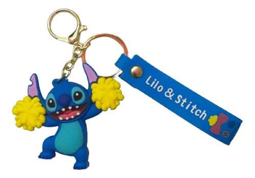 Llavero De Goma Disney Stitch Porrista