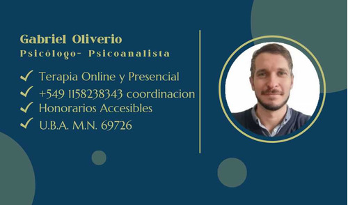 Psicólogo Online Y Presencial M.n. 69726 U.b.a 