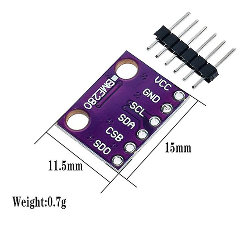 Sensor Bme280 Presion Barometrica Humedad Temperatura 