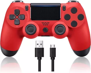 Control Ps4 Rojo Compatible Playstation 4 + Cable Usb