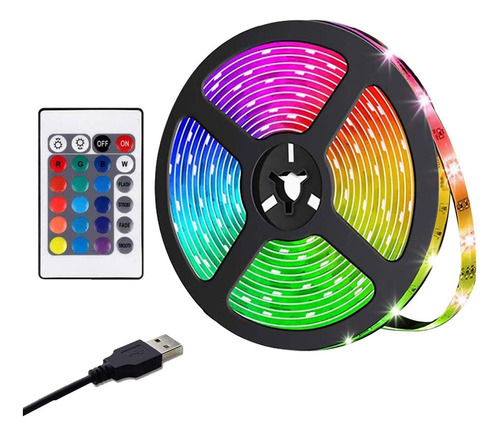 Tira Luz Led Rgb Usb 2m Tv Pc Control Remoto Tuning