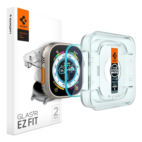 Vidrio Spigen Glastr Para Apple Watch Ultra 49mm 2 Pack