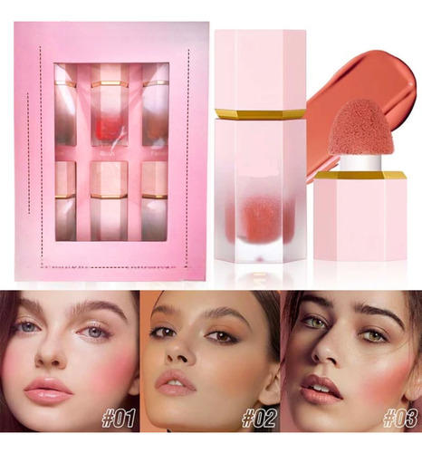 Set Rubor Iluminador Y Contorno En Crema Mousse Con Esponja