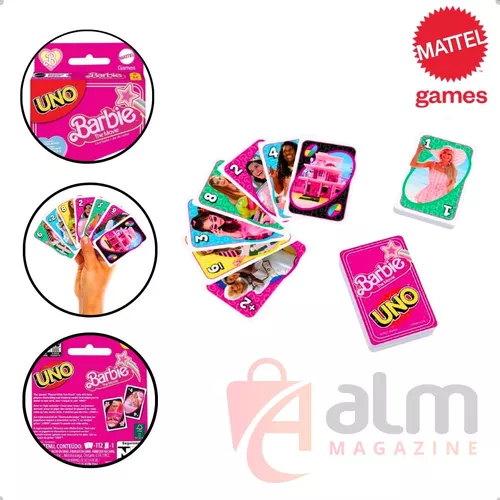 UNO Jogo de Cartas Barbie O Filme : : Brinquedos e Jogos