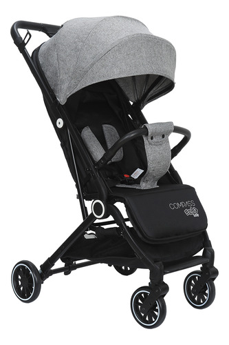 Carrinho de Bebê Passeio Vira Berço COMPASS Maxi Baby - Cinza