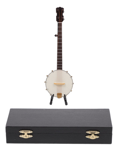 Instrumento De Cuerda Modelo Banjo Con Soporte Y Funda