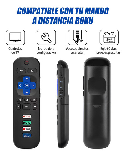 . 6pcs Control Compatible Con Hisense Roku Tv Smart Pantalla
