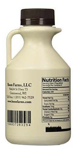 Jarabe De Arce 100% Puro De Boon Farms, Color Oscuro De