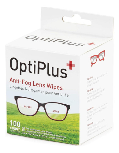 Toallitas De Limpieza Optiplus Anti Fog - 100 Unidades