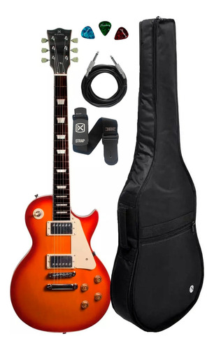Guitarra Michael Gm750 Cs Kit Capa Luxo Cabo Correia+paleta Cor Cherry Sunburst Material Do Diapasão Pau-rosa Orientação Da Mão Destro