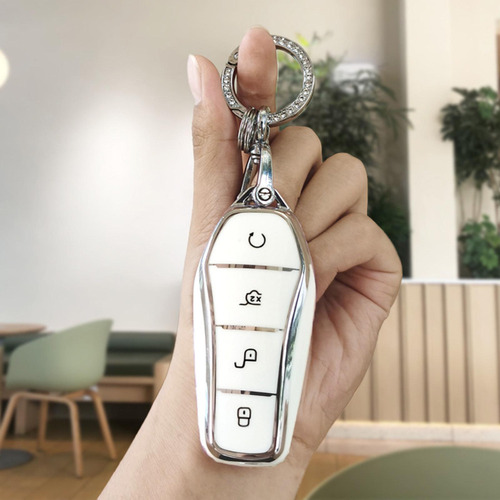 Ys Funda De Tpu Para Llave Para Coche Byd Blanco Con Llavero