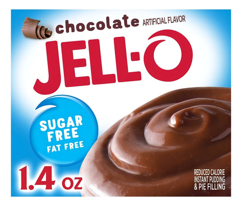 Gelatina Jello Chocolate Sin Azucar Instantaneo Pudin 39g