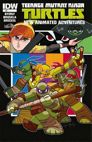 Teenage Mutant Ninja Turtles New Animated Adventures #2b: No Aplica, De Byerly, Kenny. Serie No Aplica, Vol. No Aplica. Editorial Kamite Comic, Tapa Blanda, Edición 1 En Español