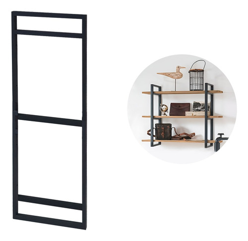 Estructura Modular Mueble Hierro 940mm (1) Negro Ruedamas